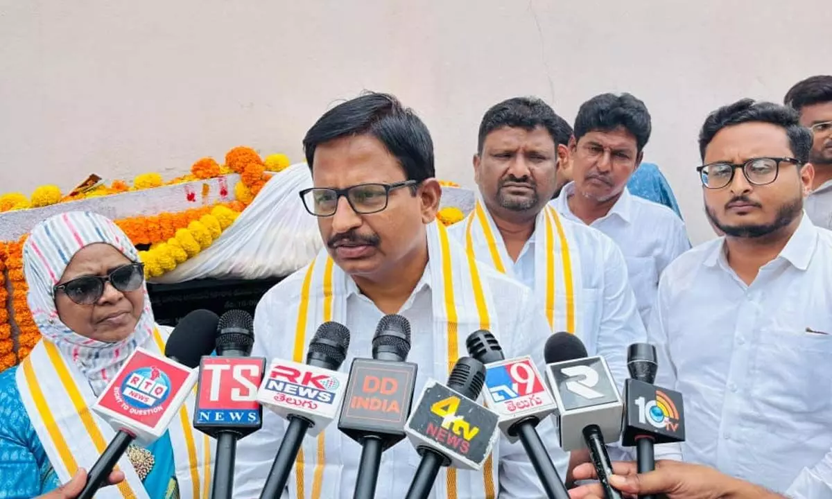 Yennam Srinivas Reddy taking part in the September 2025 civic and education project ceremonies
